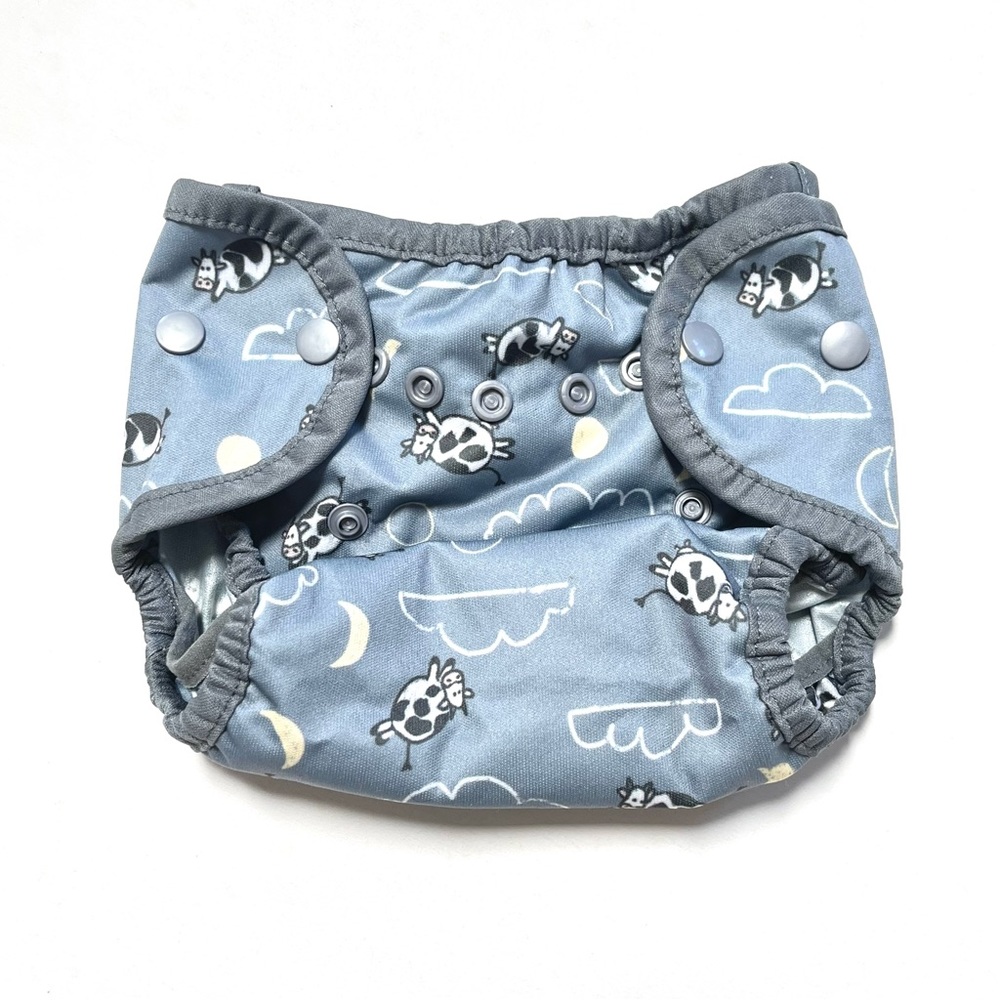Thirsties Cloth Diaper Cover- Grey Cow